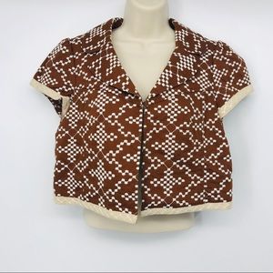 Nannette Lepore cropped embroidered jacket